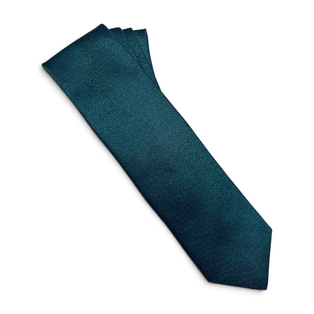 Canali Tie Mens Green 100% Silk Geometric Made In Italy Formal Designer 90s Y2K